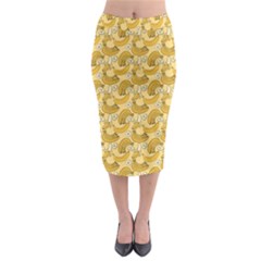 Yellow Banana Pattern Midi Pencil Skirt by NorthernWhimsy