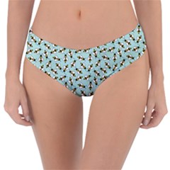 Blue Honeybee Pattern Reversible Classic Bikini Bottoms by NorthernWhimsy