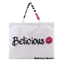 Belicious Logo Zipper Large Tote Bag