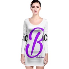 Belicious World  b  Purple Long Sleeve Bodycon Dress