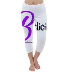 Belicious World  b  Purple Capri Winter Leggings 