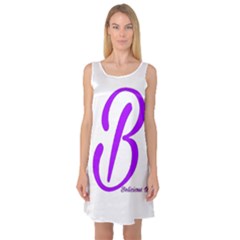 Belicious World  b  Purple Sleeveless Satin Nightdress by beliciousworld