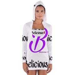 Belicious World  b  Purple Long Sleeve Hooded T-shirt by beliciousworld