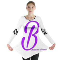 Belicious World  b  Purple Long Sleeve Tunic  by beliciousworld