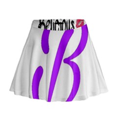 Belicious World  b  Purple Mini Flare Skirt by beliciousworld
