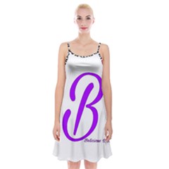 Belicious World  b  Purple Spaghetti Strap Velvet Dress by beliciousworld