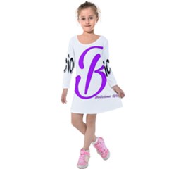 Belicious World  b  Purple Kids  Long Sleeve Velvet Dress by beliciousworld