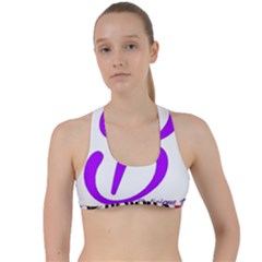 Belicious World  b  Blue Criss Cross Racerback Sports Bra