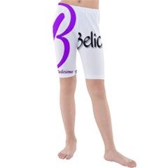 Belicious World  b  Coral Kids  Mid Length Swim Shorts by beliciousworld