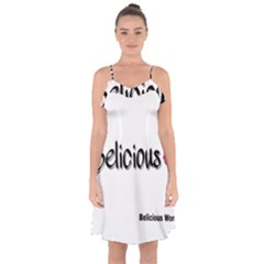 Belicious World Logo Ruffle Detail Chiffon Dress by beliciousworld