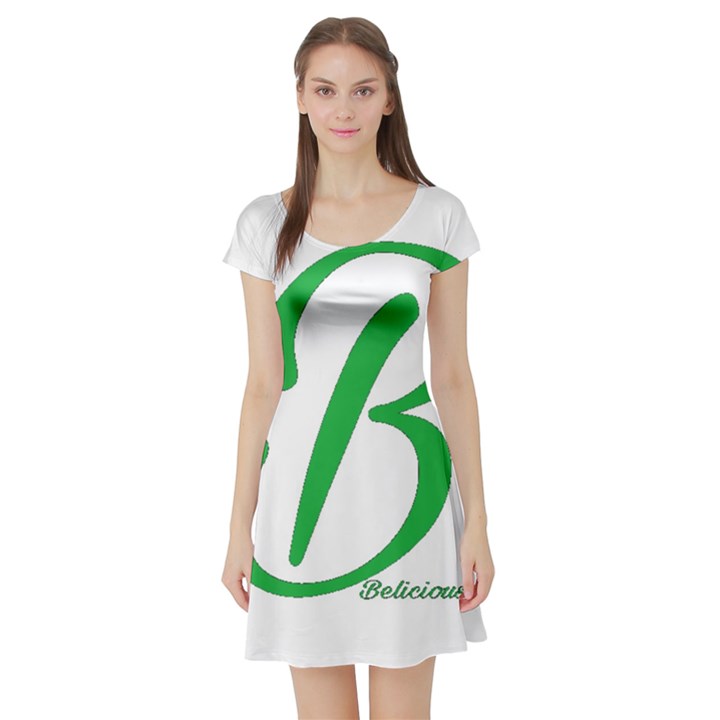 Belicious World  B  in green Short Sleeve Skater Dress