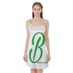 Belicious World  b  In Green Satin Night Slip by beliciousworld