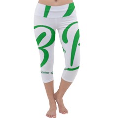 Belicious World  b  In Green Capri Yoga Leggings by beliciousworld
