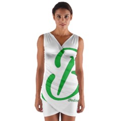 Belicious World  b  In Green Wrap Front Bodycon Dress by beliciousworld