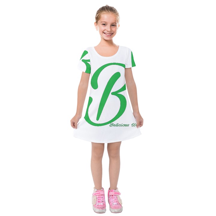 Belicious World  B  in green Kids  Short Sleeve Velvet Dress