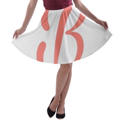 Belicious World  b  In Coral A-line Skater Skirt by beliciousworld