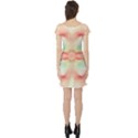 Pink And Mint Abstract Watercolor Short Sleeve Skater Dress View2