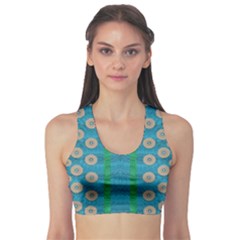 Wood Silver And Rainbows Sports Bra by pepitasart