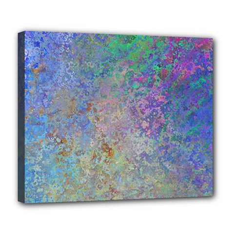 Colorful Pattern Blue And Purple Colormix Deluxe Canvas 24  X 20   by paulaoliveiradesign