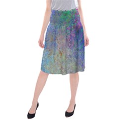 Colorful Pattern Blue And Purple Colormix Midi Beach Skirt