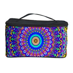 Colorful Purple Green Mandala Pattern Cosmetic Storage Case by paulaoliveiradesign