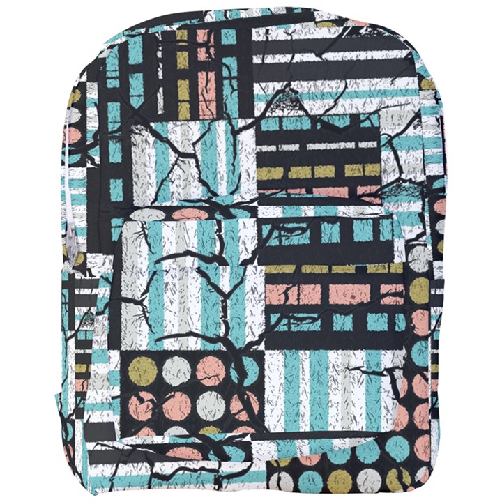 Distressed Pattern Full Print Backpack