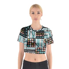 Distressed Pattern Cotton Crop Top by linceazul