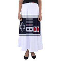 Video Game Controller 80s Flared Maxi Skirt by Valentinaart