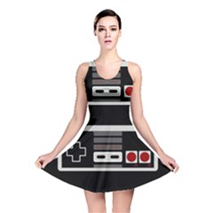 Video Game Controller 80s Reversible Skater Dress by Valentinaart