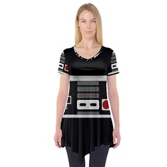 Video Game Controller 80s Short Sleeve Tunic  by Valentinaart