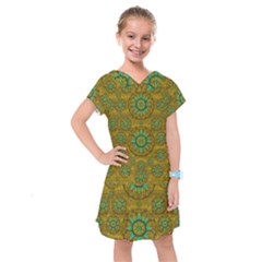 Sunshine And Flowers In Life Pop Art Kids  Drop Waist Dress by pepitasart