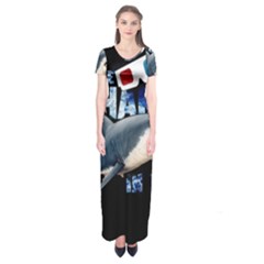 The Shark Movie Short Sleeve Maxi Dress by Valentinaart