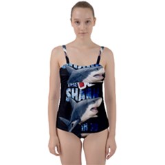 The Shark Movie Twist Front Tankini Set by Valentinaart