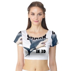 The Shark Movie Short Sleeve Crop Top (tight Fit) by Valentinaart