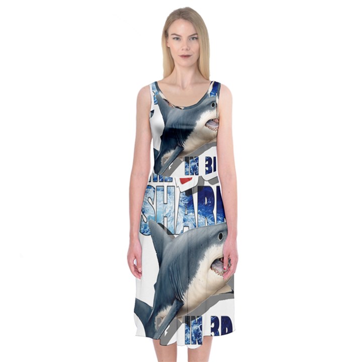 The Shark Movie Midi Sleeveless Dress