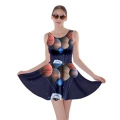 Planets  Skater Dress by Valentinaart