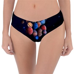 Planets  Reversible Classic Bikini Bottoms by Valentinaart