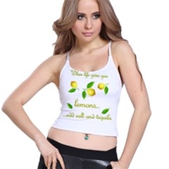 When Life Gives You Lemons Spaghetti Strap Bra Top by Valentinaart