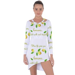 When Life Gives You Lemons Asymmetric Cut-out Shift Dress by Valentinaart