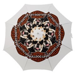 Bulldog Biker Straight Umbrellas by Valentinaart