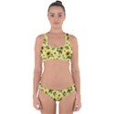 Sunflowers pattern Cross Back Hipster Bikini Set View1