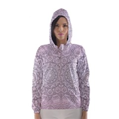 Pink Mandala Art  Hooded Wind Breaker (women)