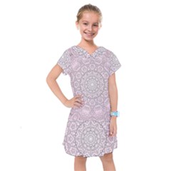 Pink Mandala Art  Kids  Drop Waist Dress by paulaoliveiradesign