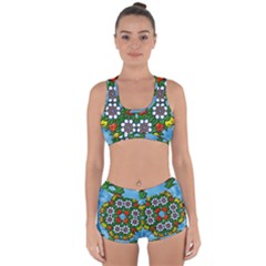 Cute Floral Mandala  Racerback Boyleg Bikini Set by paulaoliveiradesign