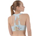 Watercolor Floral Blue Cute Butterfly Illustration Sweetheart Sports Bra View2