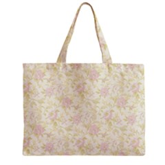 Floral Paper Pink Girly Pattern Zipper Mini Tote Bag by paulaoliveiradesign