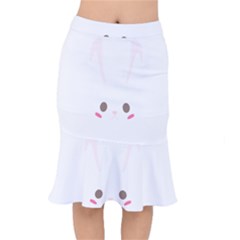 Rabbit Cute Animal White Mermaid Skirt by Nexatart