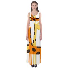 Giraffe Africa Safari Wildlife Empire Waist Maxi Dress by Nexatart