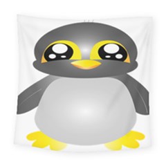 Cute Penguin Animal Square Tapestry (large)