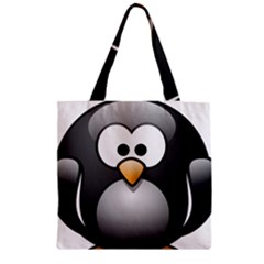 Penguin Birds Aquatic Flightless Zipper Grocery Tote Bag